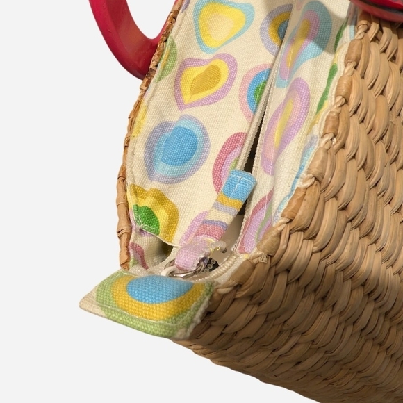 Pre-owned Vintage Vibrant Butterfly Woven Tote Bag - Picture 5 of 13